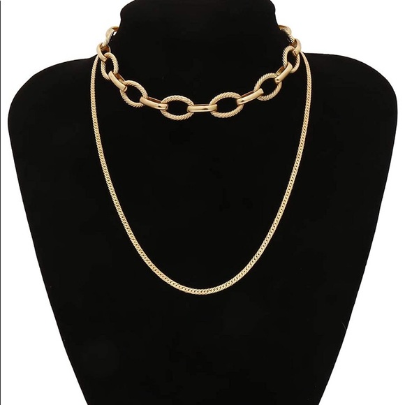 2pc Trendy Chain Necklace Set - Picture 2 of 5